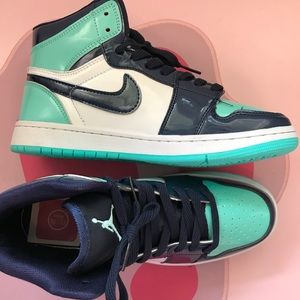 Patent leather Nike high tops